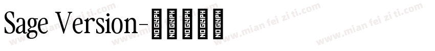 Sage Version字体转换